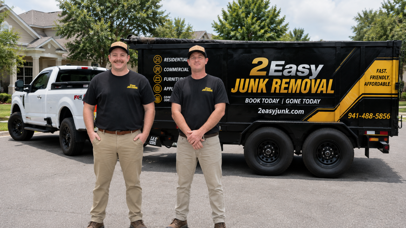 2 Easy Junk Removal crew at work